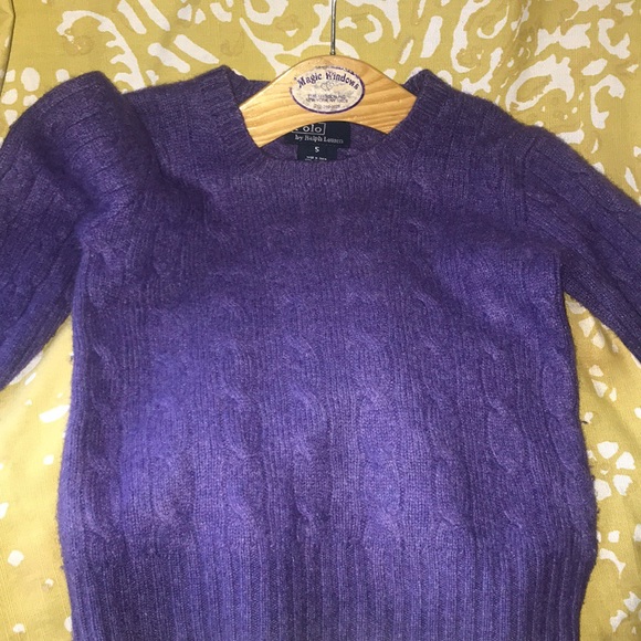 Ralph Lauren purple sweater / boys size 5 - Picture 2 of 8